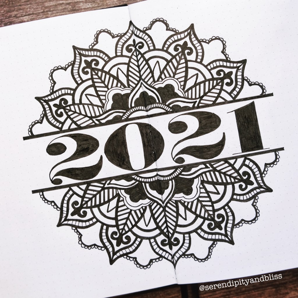 2021 + January Bullet Journal Setup | Mandala + Color&nbsp;Gradients
